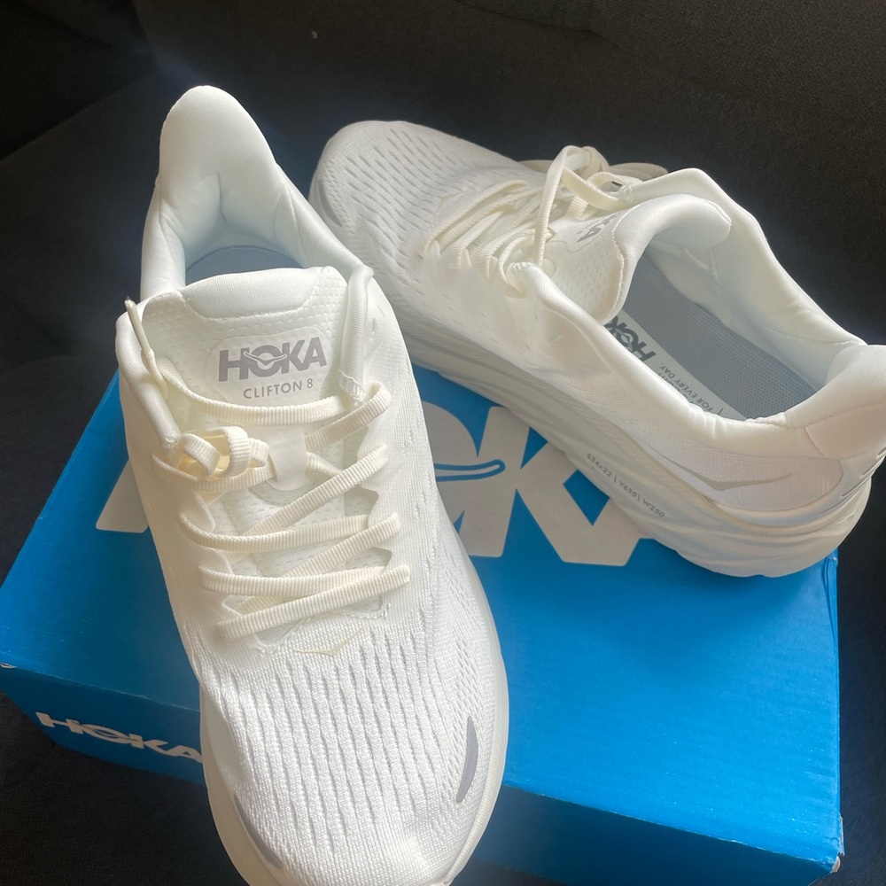 Hoka White Running Shoes